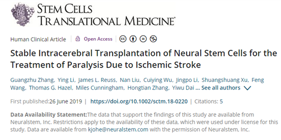 【临床研究】我国干细胞治疗脑卒中临床研究汇总