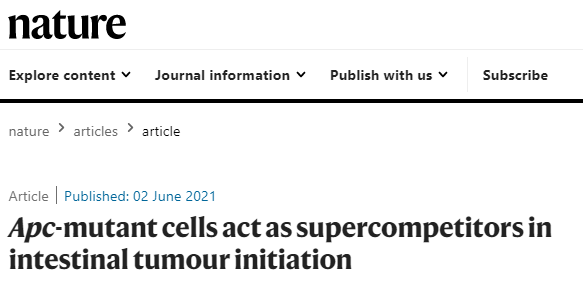 【Nature】连发3篇重磅文章：肠道中的癌症干细胞对邻近细胞产生不良影响