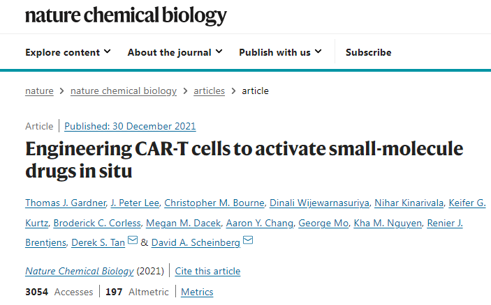 Nature子刊：开发出可作为微型制药厂的CAR-T细胞，不受T细胞衰竭的影响