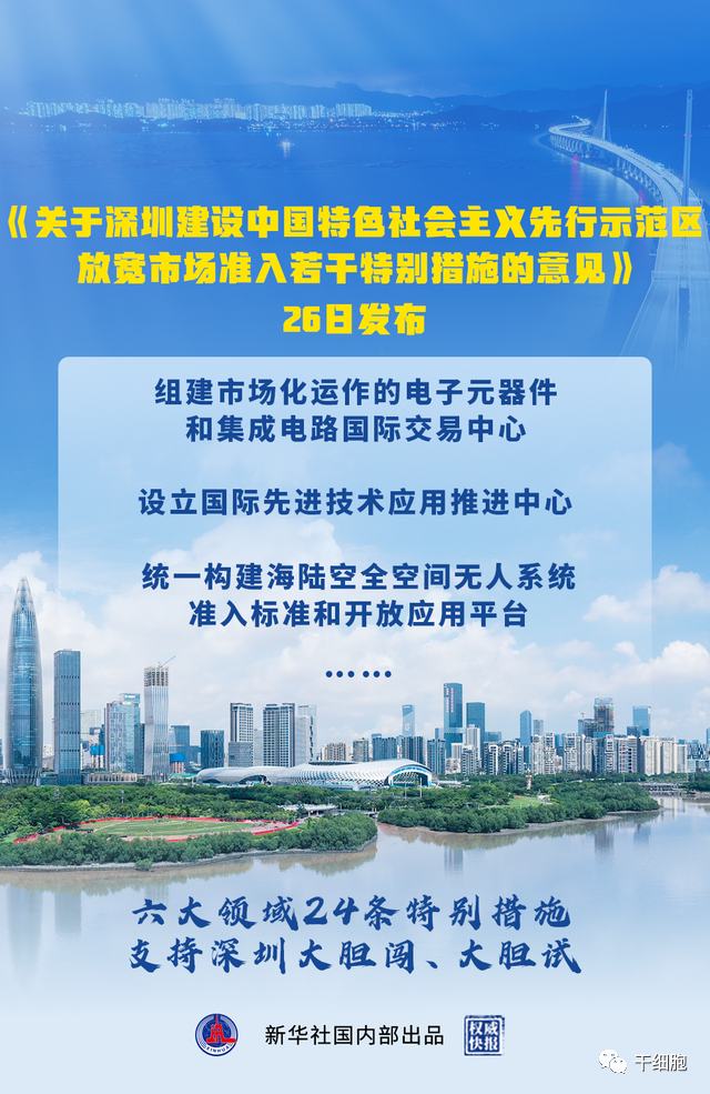 国家两部委联合发文：放宽深圳医药市场准入限制，支持干细胞治疗、免疫治疗、基因治疗等新型医疗产品、技术研发！