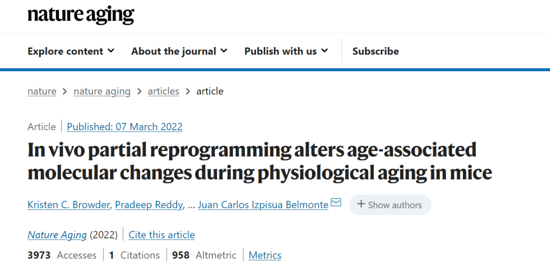 如何安全逆转衰老？《Nature Aging》: iPS技术让衰老小鼠重焕活力，肾脏、皮肤都接近年轻小鼠