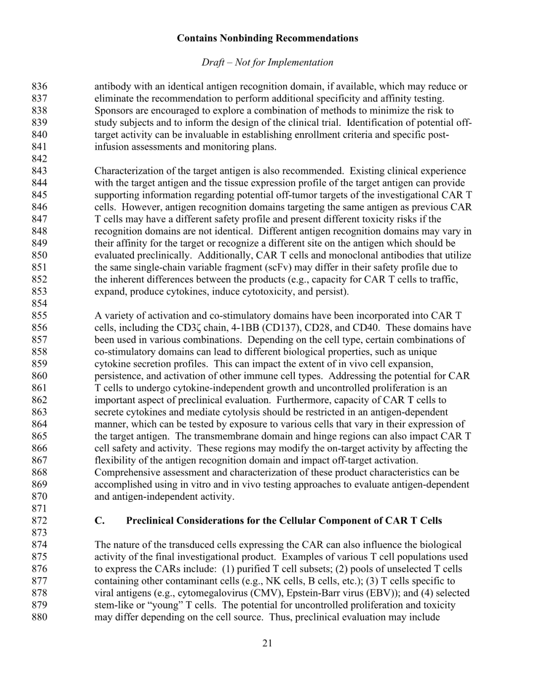 FDA 发布 CAR-T 细胞治疗药物研发指导草案（附全文）