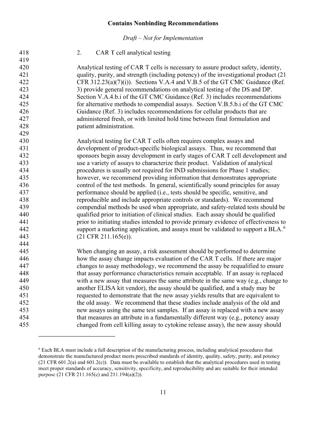 FDA 发布 CAR-T 细胞治疗药物研发指导草案（附全文）