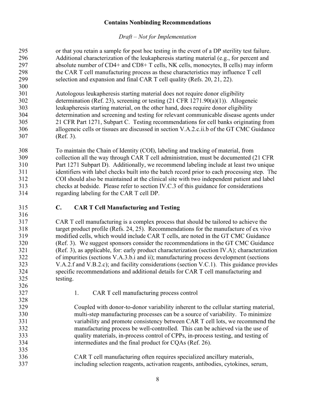 FDA 发布 CAR-T 细胞治疗药物研发指导草案（附全文）