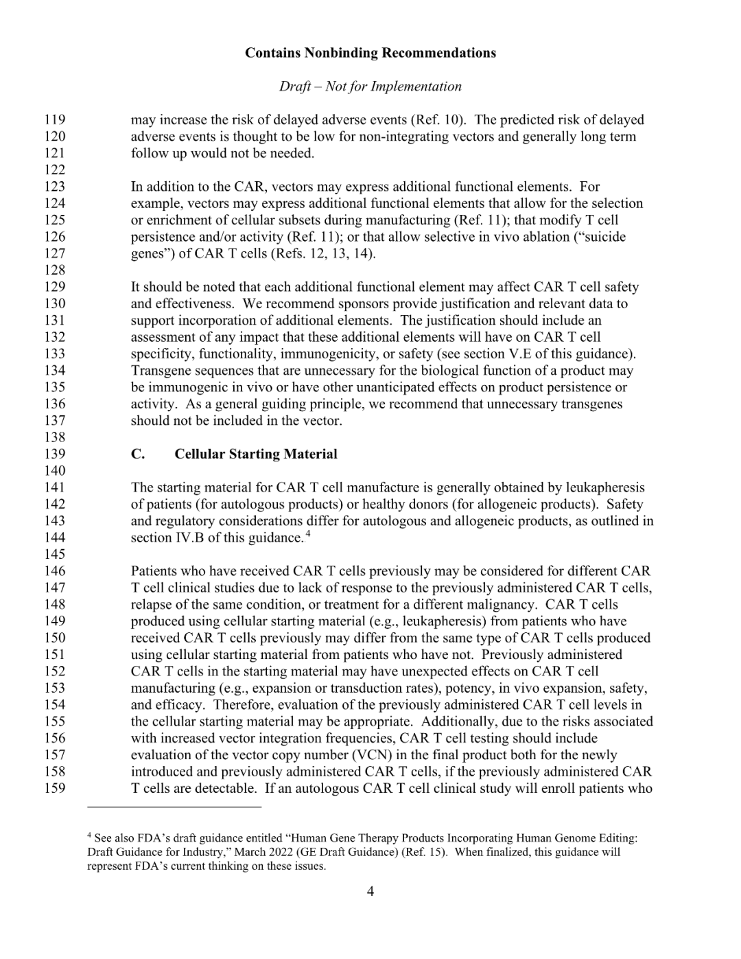 FDA 发布 CAR-T 细胞治疗药物研发指导草案（附全文）