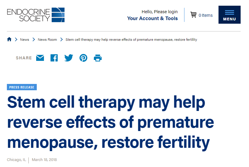 【干细胞】改善卵巢功能