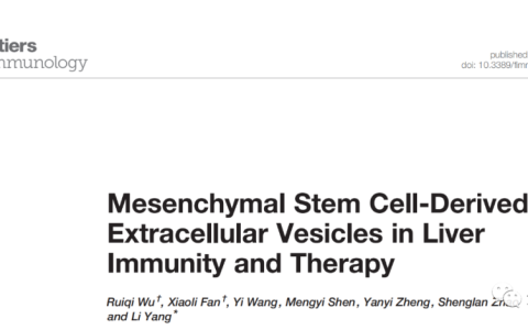 Front. Immunol | 四川大学华西医院杨丽教授团队：间充质干细胞源性细胞外囊泡在肝脏免疫和治疗中的作用