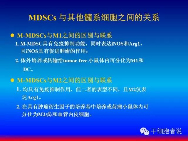 免疫细胞家族成员：MDSCs