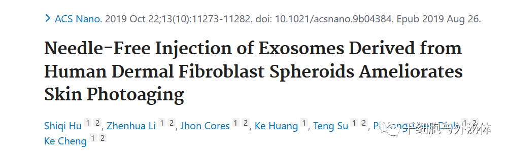 外泌体在皮肤再生/抗衰中的应用