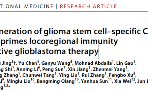 Sci Transl Med | 递送CAR-M治疗胶质母细胞瘤