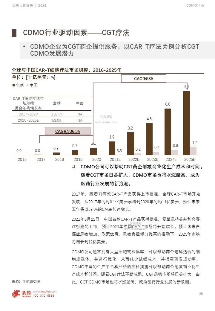 中国CDMO行业研究报告
