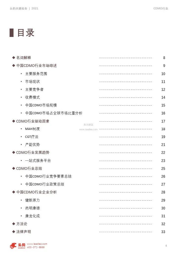 中国CDMO行业研究报告