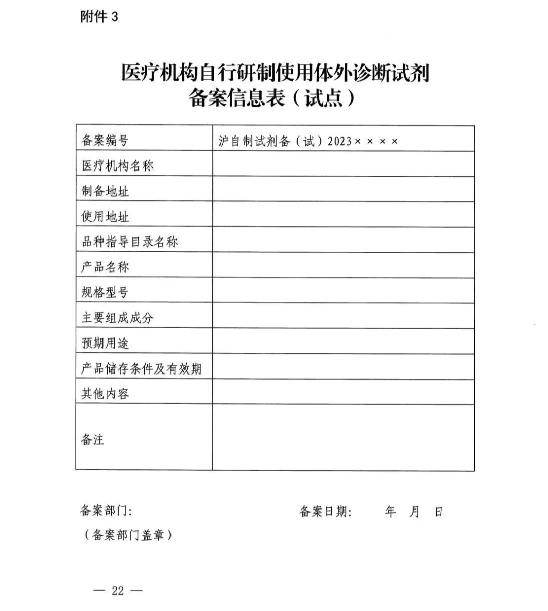 政策|上海市医疗机构自行研制使用体外诊断试剂试点实施方案