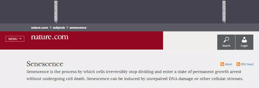 国际顶尖学术期刊Nature：衰老是细胞的停滞