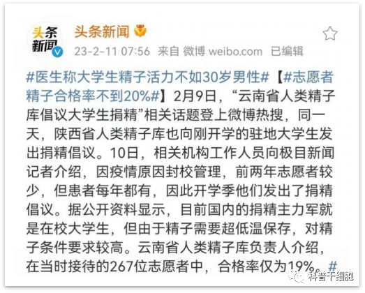 精子合格率跌破20%！男性生育力或面临重大危机，干细胞技术如何破解？