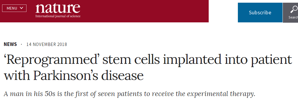 世界首例！利用异体间充质干细胞治疗帕金森，超10年长期随访效果表现良好