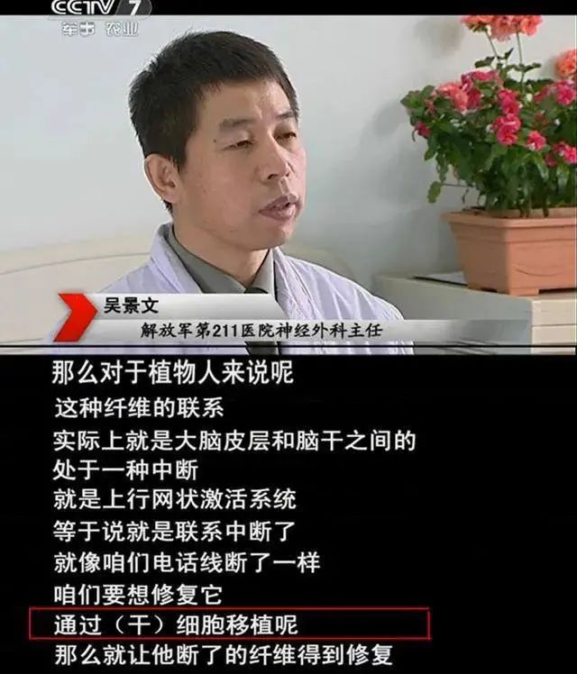 央视科普|CCTV：真实案例，干细胞治愈植物人