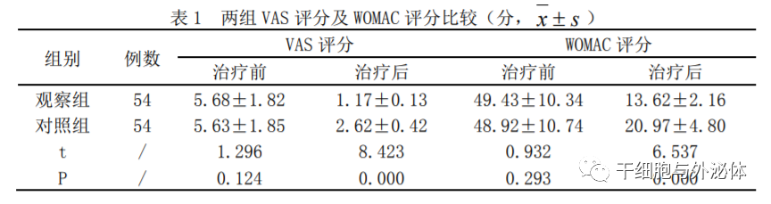 108例 | 间充质干细胞及透明质酸在膝骨关节炎中的治疗效果较好
