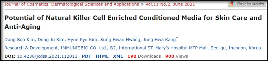 回输自体NK细胞，不仅衰老标志物显著降低，还可以改善皮肤皱纹