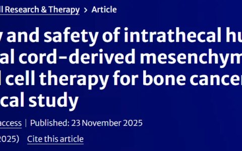 骨转移疼痛不止？前临床研究发现：脐带间充干细胞有镇痛效果且安全